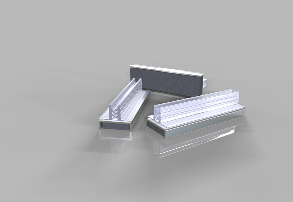 Channel magnet with vertical PVC gripper