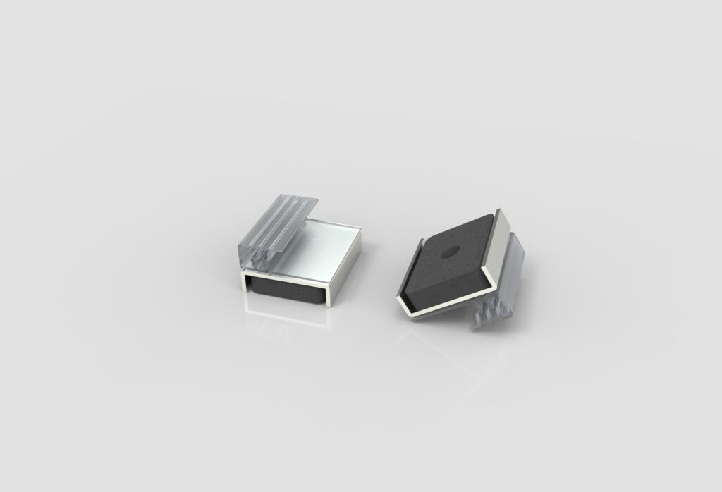 Ferrite channel magnet with horizon PVC gripper